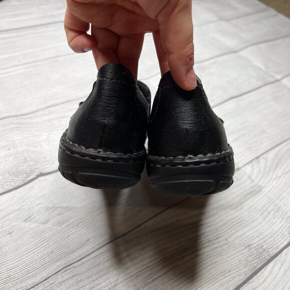 G.H. Bass & Co. Bradshaw Loafers Shoes Black Leather Slip-On Round Toe Sz 7 W - Picture 4 of 8